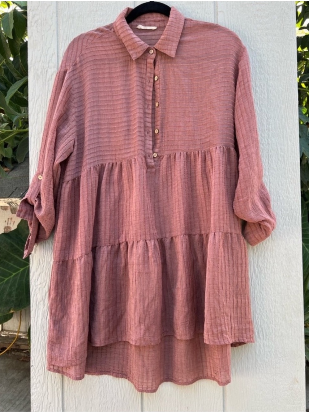 Lovestitch mauve pink oversized flowy boho dress